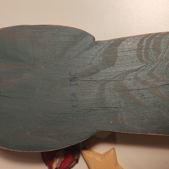 Wooden handmade Santa with a resin molded face vintage - Picture 4 of 5